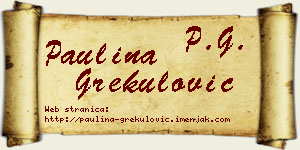 Paulina Grekulović vizit kartica